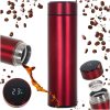 Thermos bögre smart LED 500ml bordó