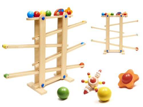 Fából készült montessori golyópálya