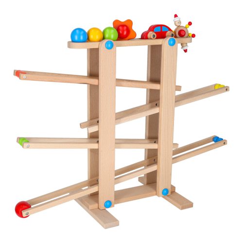 Fából készült montessori labdapálya XXL