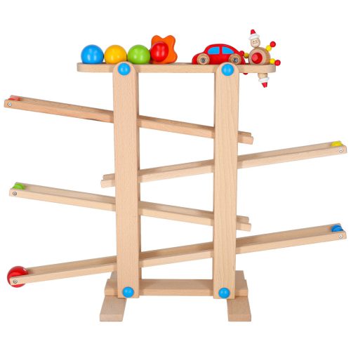 Fából készült montessori labdapálya XXL