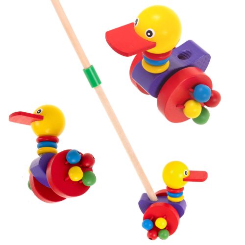 Tologatós fa kacsa kerekekkel