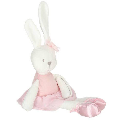 Plüss kabala nyúl rózsaszín ruhában 42cm