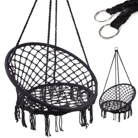 Gólyafészek karosszék hinta háttámlával fekete, 80cm