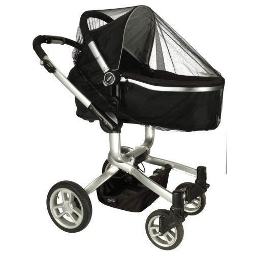 Babakocsi szúnyogháló 140cm elasztikus, fekete
