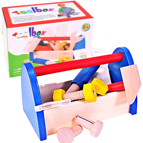 Malplay Fa szerszámosláda DIY műhely