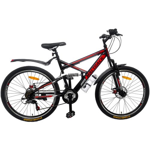 MalTrack kerékpár MTB 26" Fekete Piros Ezüst