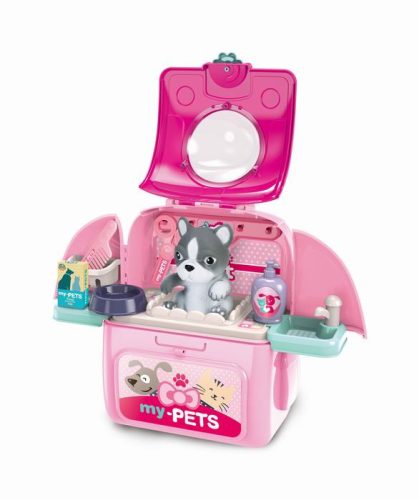 My-PETS 2 az 1-ben hátizsák táska állatkórházzal, kisállatgondozó játék