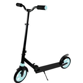   Malplay Összecsukható városi roller 200 mm-es kerekekkel és kitámasztóval – Fekete-kék