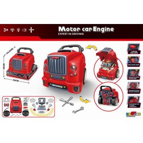   Kamion Autószerelő Műhely Gyerekeknek – Szétszedhető Interaktív Motor Játékszett, 35cm