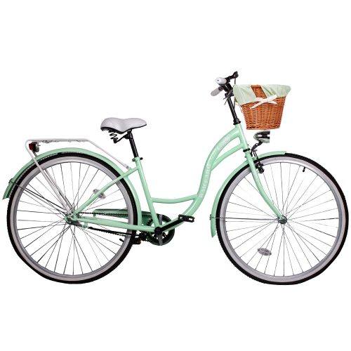 MalTrack Városi kerékpár menta 28'' - kosárral
