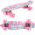 MalPlay gyerek gördeszka világító kerekekkel – Virágmintás Penny Board, ABEC-7 