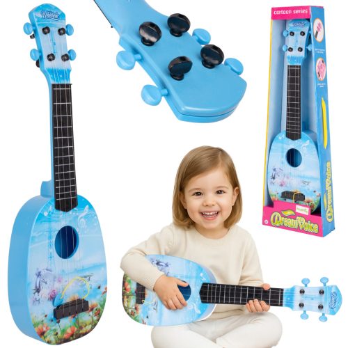 Színes játékgitár gyerekeknek – 59 cm