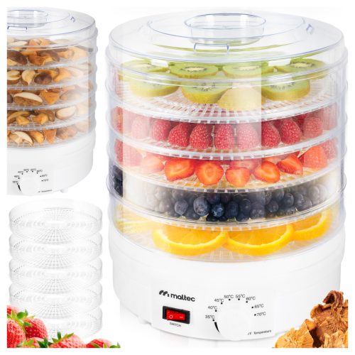 Élelmiszer szárító 5 tálcás, 500W, hőfokszabályzós – DryMaster II
