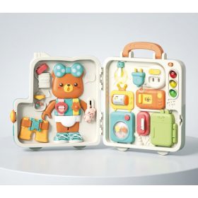   Puzzle Busy Book Interaktív Macis Matatókönyv és Készségfejlesztő Játék 