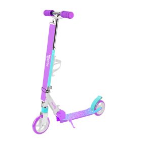   MalPlay Pixie összecsukható városi roller gyerekeknek kitámasztóval, kulacs tartóval, lila