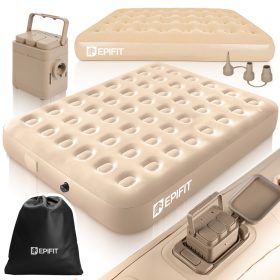   EPIFIT AIRE 2 személyes önfelfújó matrac, beépített akkumulátoros pumpával és USB-C töltéssel, 203x152x25 cm, bézs