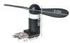 Micro USB mini ventilátor telefonhoz – fekete, USB/microUSB csatlakozóval