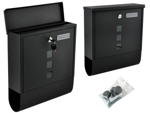 Zárható modern Postaláda Levélgyűjtő - fekete
