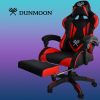 Gamer szék lábtartóval - piros fekete Dunmoon