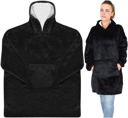 XXL Oversize pulóver - fekete takaró