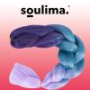 Szintetikus hajfonat ombre kék/lila
