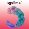 Szintetikus hajfonat ombre - rózsaszín/fehér/lila