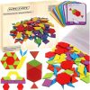 Oktató tangram kirakó - fa mozaik geometriai alakzatok