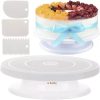 Forgó torta tálca + 3 díszítő spatula torta díszítéshez