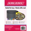 Játék- és építőkocka tároló kosár játszószőnyeggel Kruzzel