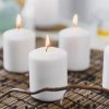 Fehér henger gyertya - 8 db-os készlet