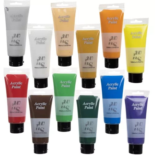 Akril festékek 12 db, egyenként 100ml Maaleo 20424