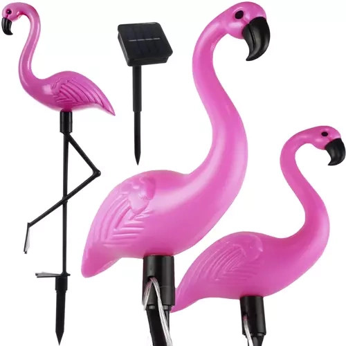 Napelemes kerti lámpa - flamingó 3 db Gardlov 21151
