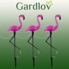 Napelemes kerti lámpa - flamingó 3 db Gardlov 21151