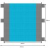 XXL vízálló strand- és piknikszőnyeg zsebekkel – 208x208 cm – Trizand 21209
