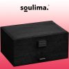 Ékszerdoboz - velúr, fekete Soulima 22262