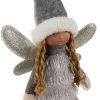  Karácsonyi tündér figura szürke színben szárnyakkal 40 cm – Ruhhy