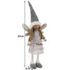  Karácsonyi tündér figura szürke színben szárnyakkal 40 cm – Ruhhy