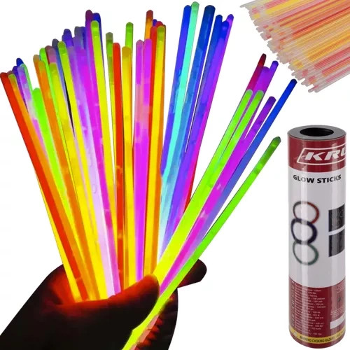 100 db fluoreszkáló karkötő pálcák farsangra, bulikhoz -20 cm