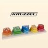 Fából készült geometriai forma válogató színes fejlesztő puzzle Kruzzel