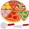 Fából készült vágható pizza készlet