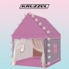 Gyerek házikó játszósátor LED fényekkel - Pink Kruzzel