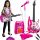 Játék Gitár mikrofonnal erősítővel - Pink