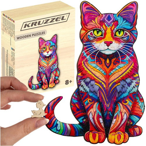 Fa kirakó puzzle játék -  Macska Kruzzel