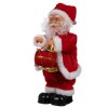 Doboló és zenélő Mikulás figura 30cm - Ruhhy