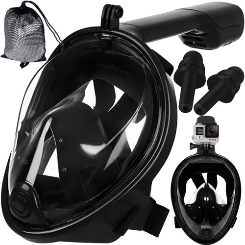 Teljes arc snorkeling maszk S/M méret - fekete