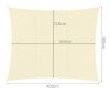 Napvitorla 4x3m - beige Gardlov 