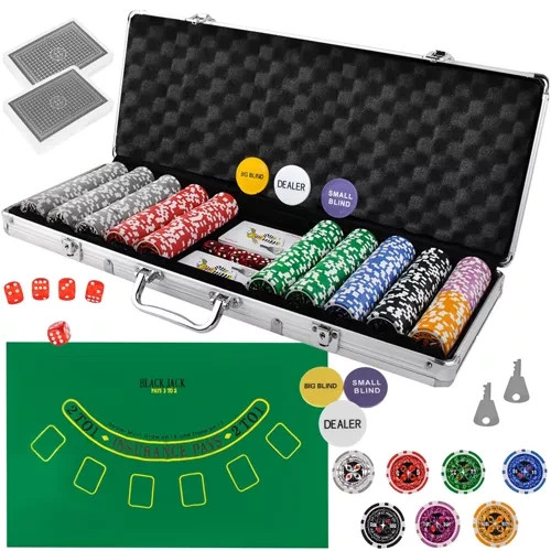 Poker táska  - 500 zsetonos készlet bőröndben
