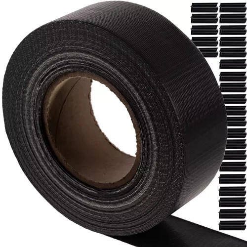 Kerítéstakaró szalag 4,75 cm x 35 m, antracit, 450g/m² + 25 rögzítő klipsz - Gardlov 23910