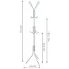 Álló ruhafogas 170cm - fehér Ruhhy