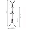 Álló ruhafogas 170cm - fekete Ruhhy